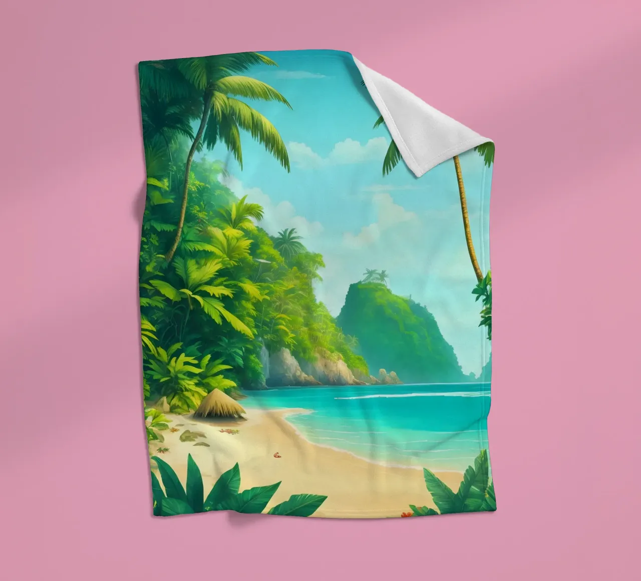 Spiaggia tropicale coperta in pile da Charnwood Prints