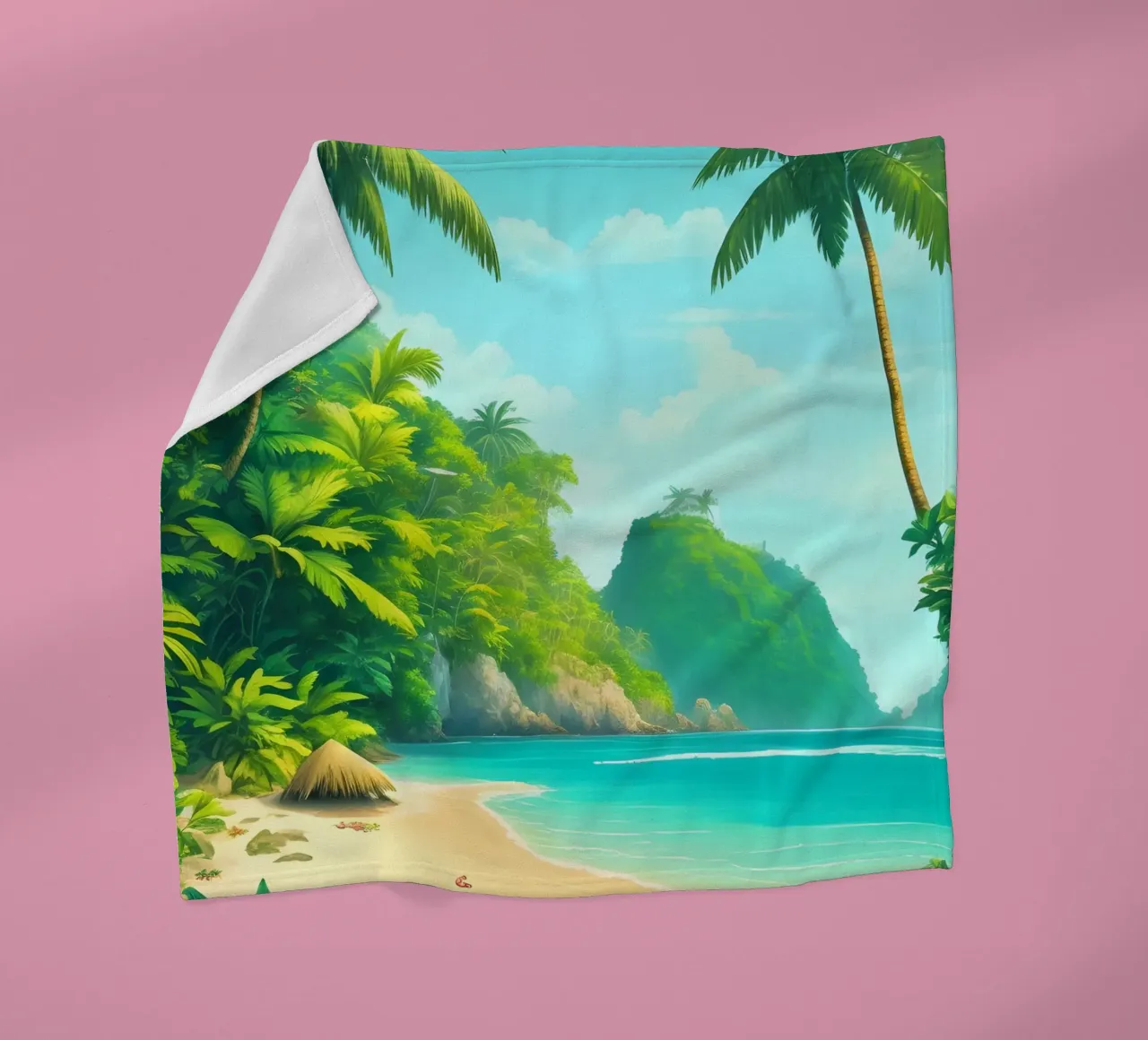 Spiaggia tropicale coperta in pile da Charnwood Prints