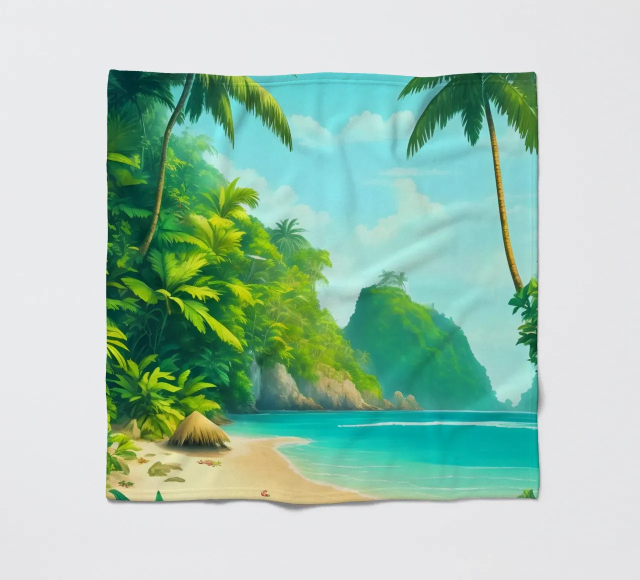 Spiaggia tropicale coperta in pile da Charnwood Prints