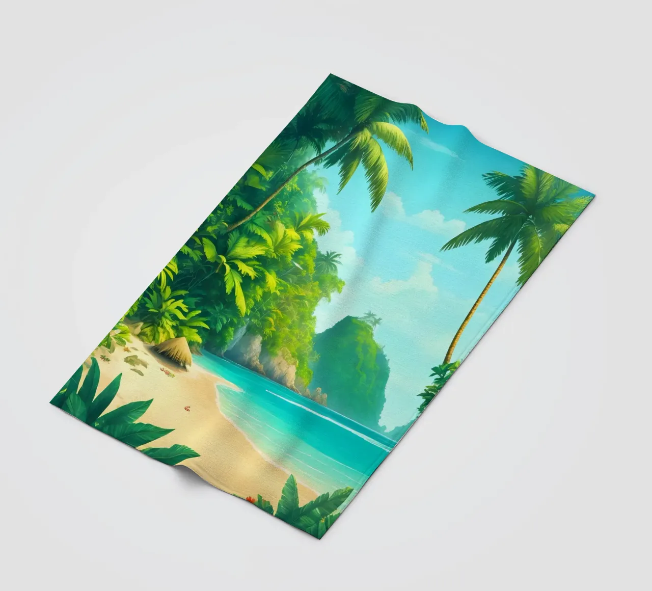 Spiaggia tropicale coperta in pile da Charnwood Prints