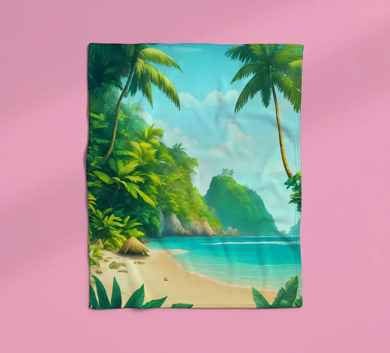 Spiaggia tropicale coperta in pile da Charnwood Prints