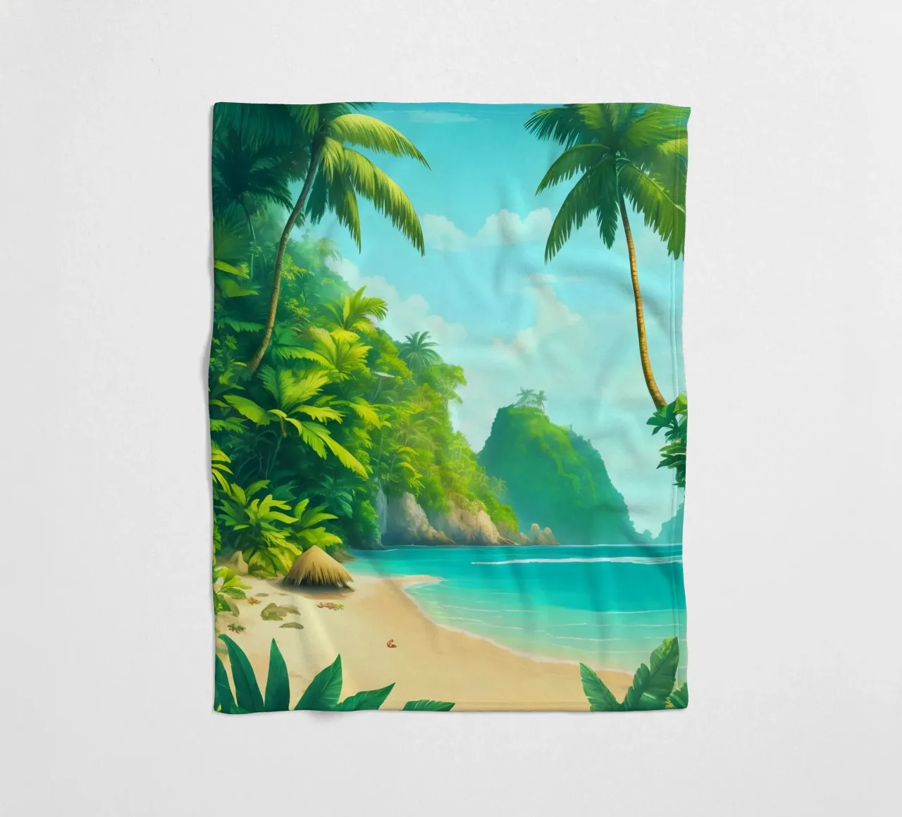 Spiaggia tropicale coperta in pile da Charnwood Prints