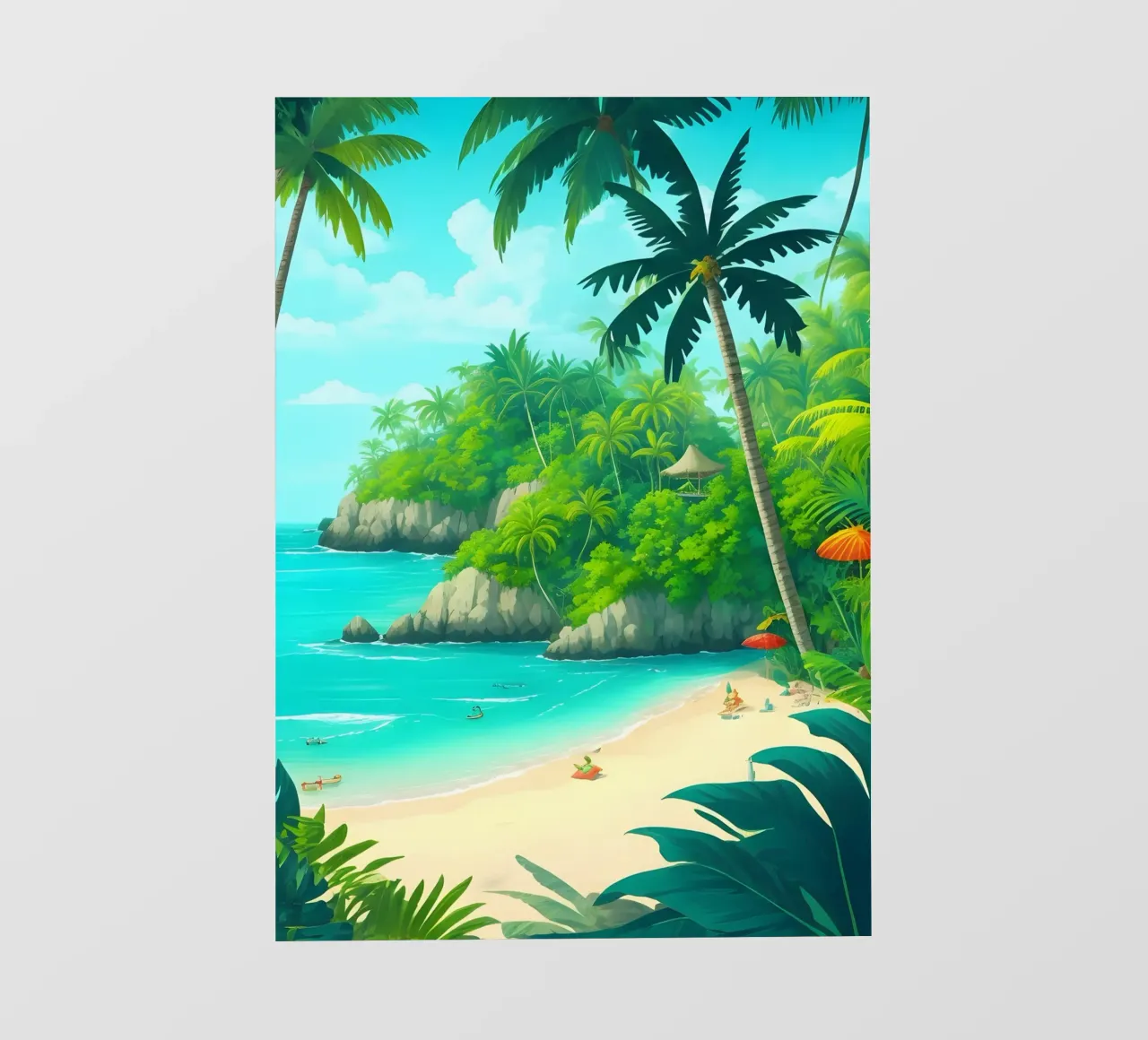 Spiaggia tropicale pellicola backlit da Charnwood Prints