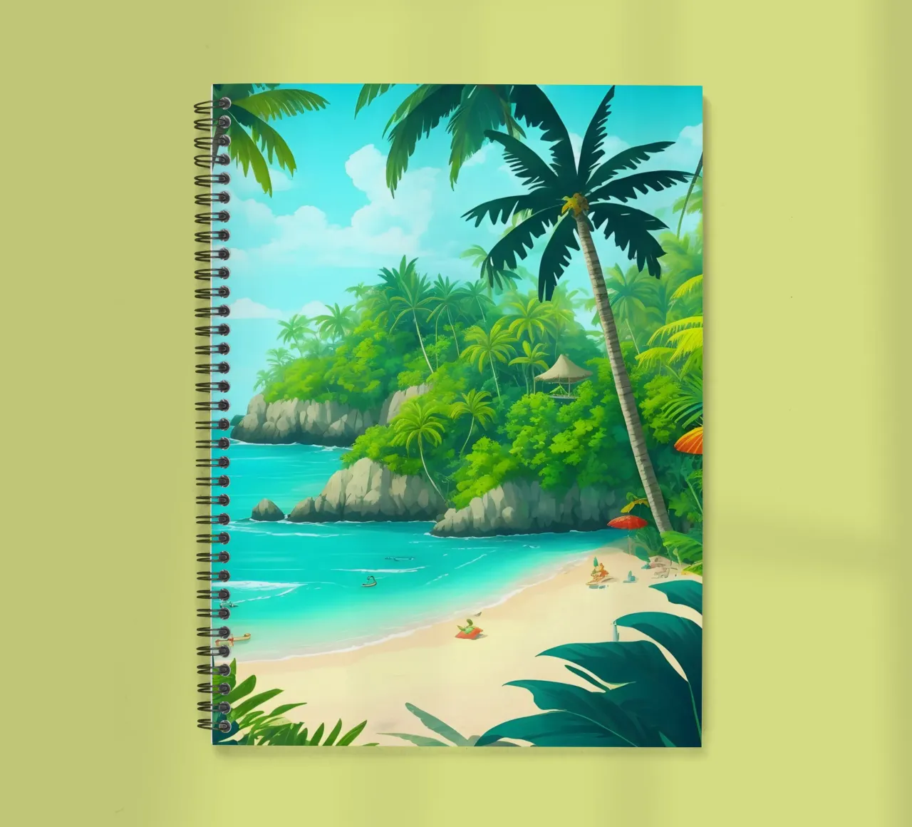 Tropical Beach spiral notebook by Charnwood Prints