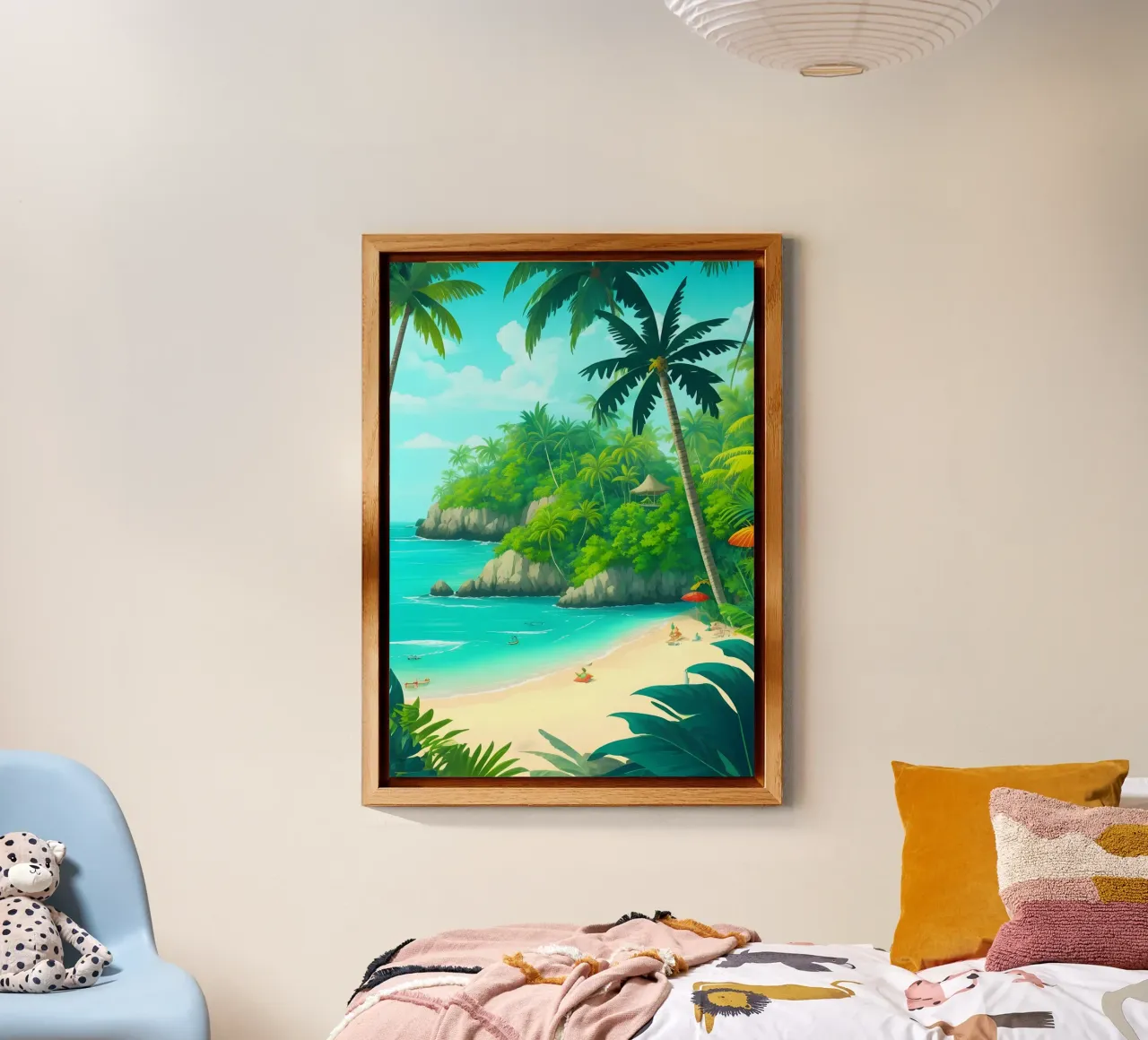 Spiaggia tropicale alluminio dibond da Charnwood Prints
