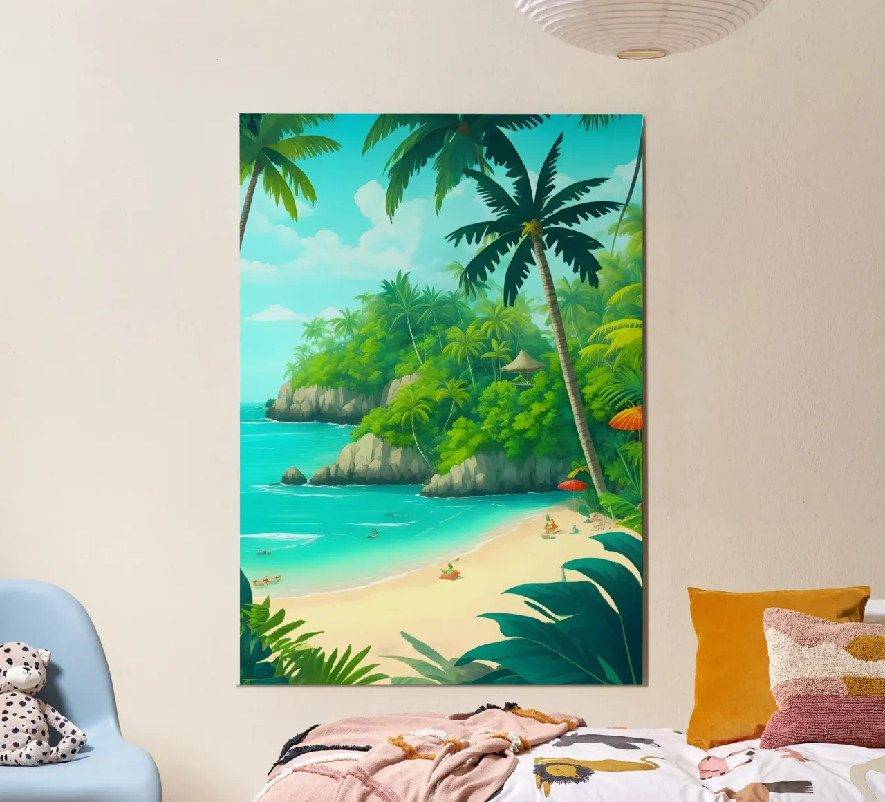 Spiaggia tropicale alluminio dibond da Charnwood Prints