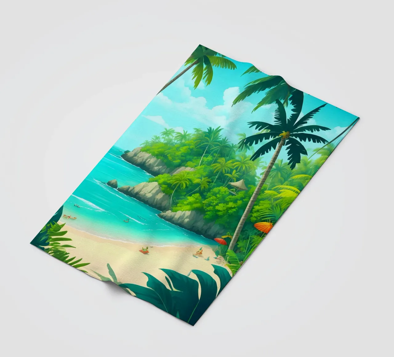 Spiaggia tropicale coperta in pile da Charnwood Prints