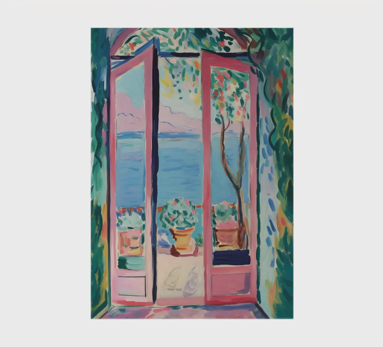 Mediterranean freedom: a window into paradise notebook by Nikis Art Studio