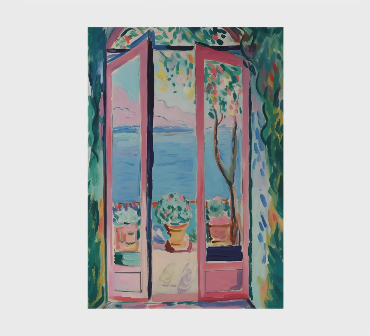 Mediterranean freedom: a window into paradise notebook by Nikis Art Studio