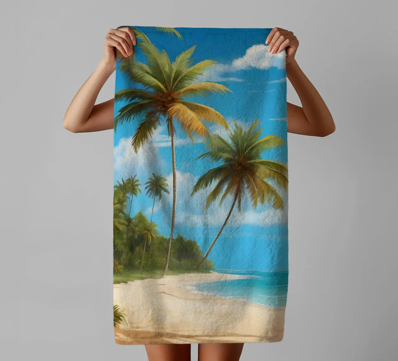Spiaggia tropicale asciugamano da bagno da Charnwood Prints