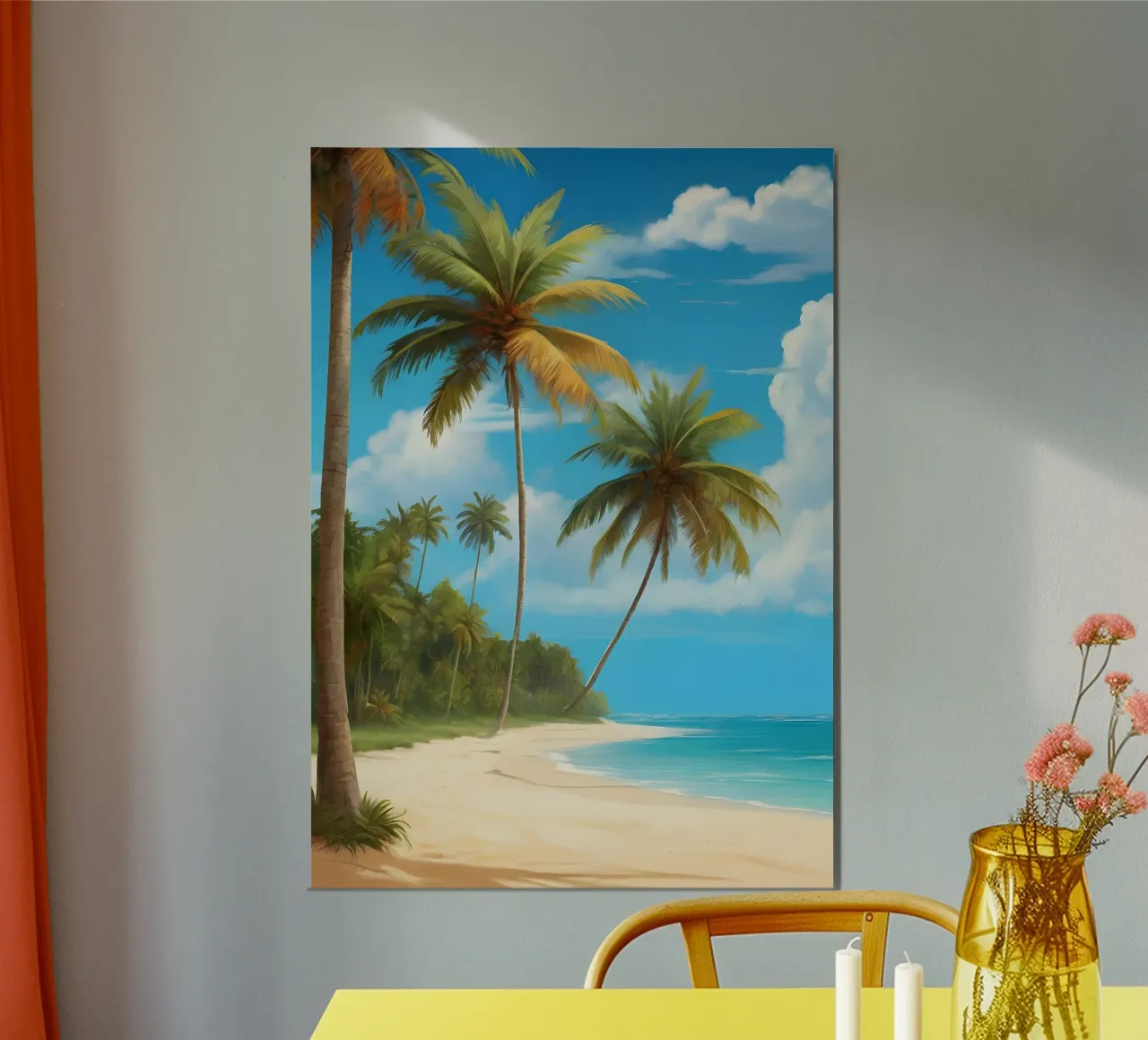Spiaggia tropicale alluminio dibond da Charnwood Prints