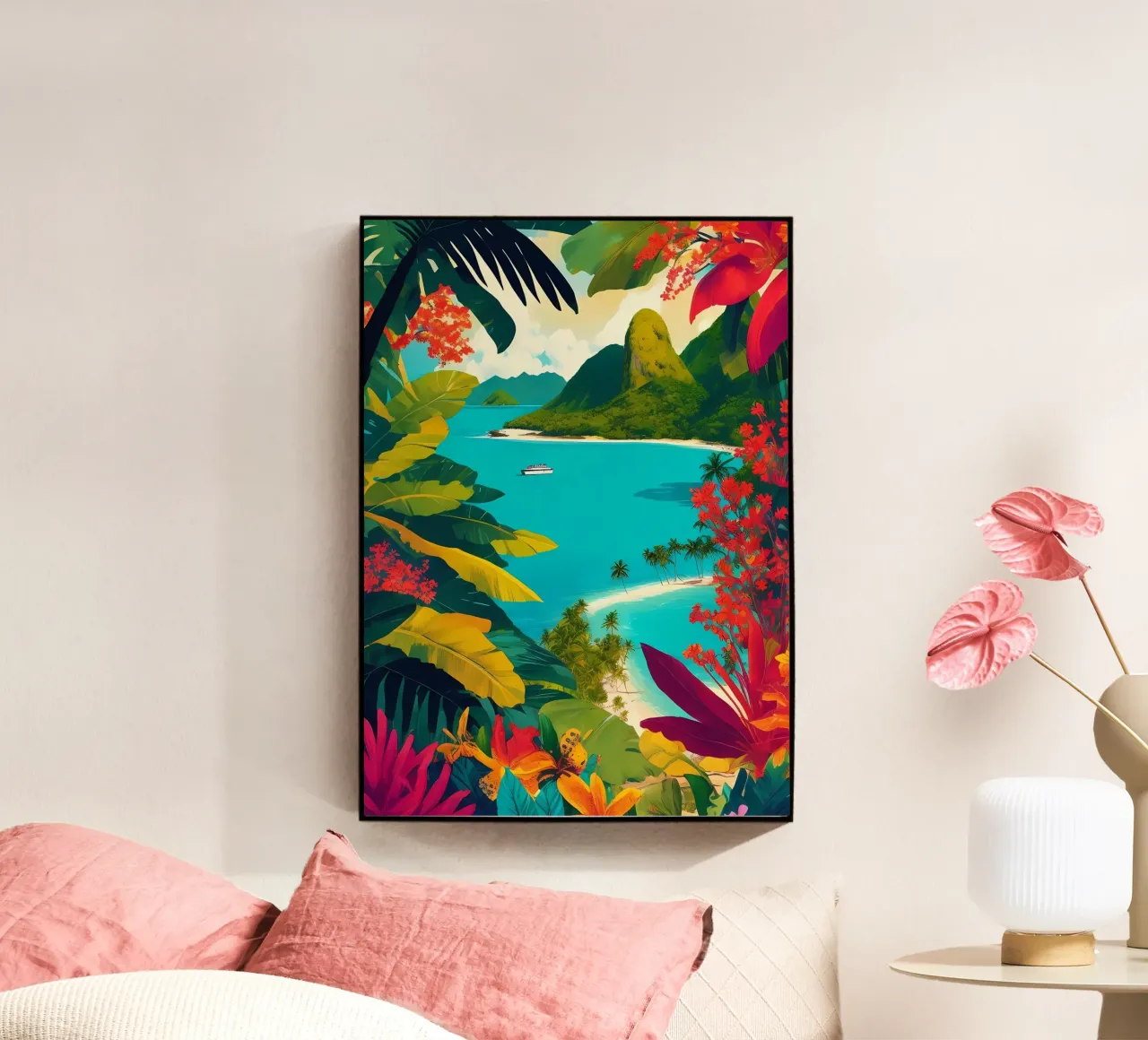 Paradiso tropicale plexiglass da Charnwood Prints