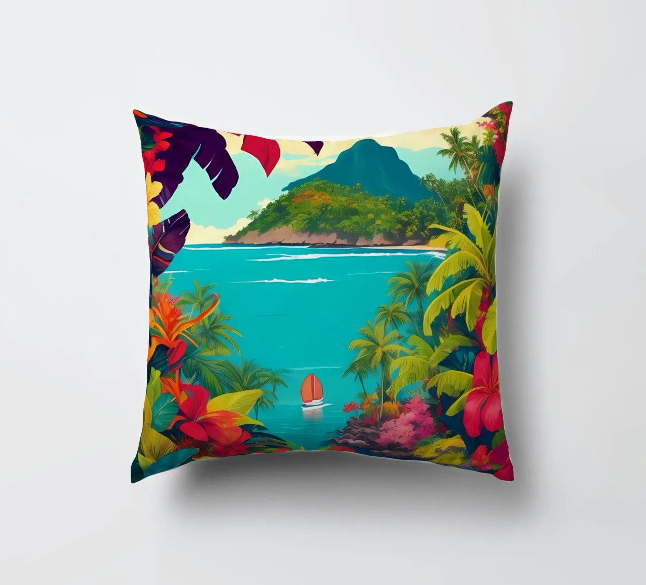 Paradiso tropicale cuscino da Charnwood Prints