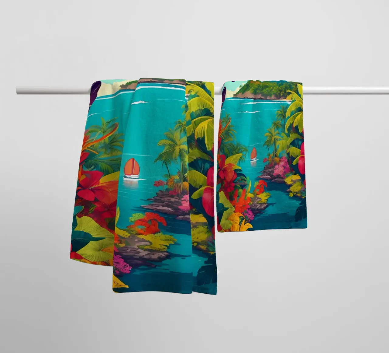 Paradiso tropicale asciugamano da bagno da Charnwood Prints