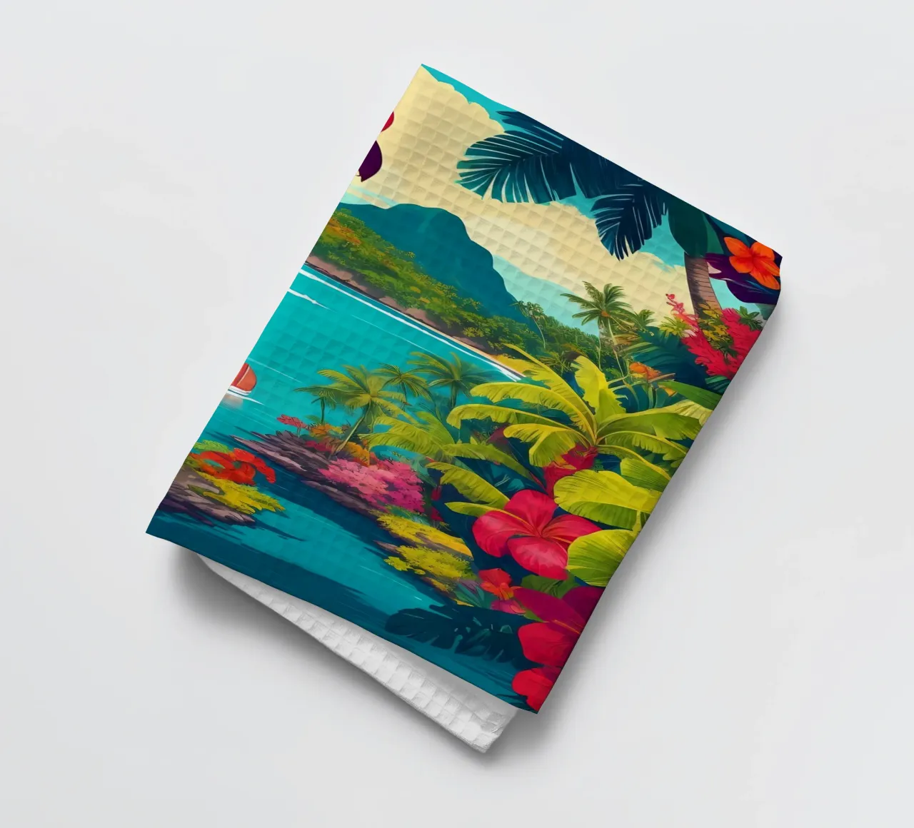 Paradiso tropicale canovaccio da cucina da Charnwood Prints