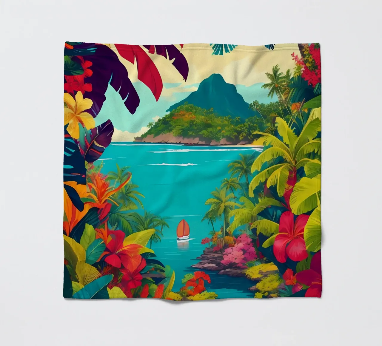 Paradiso tropicale coperta in pile da Charnwood Prints