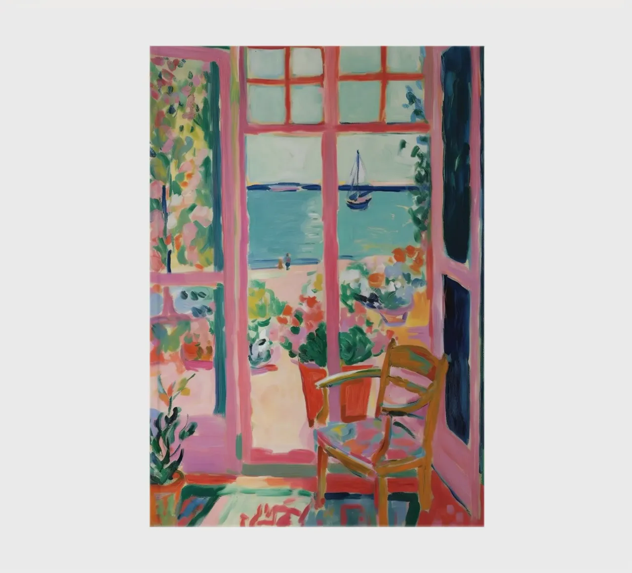 Open Window - inspired by Henri Matisse notebook by Nikis Art Studio