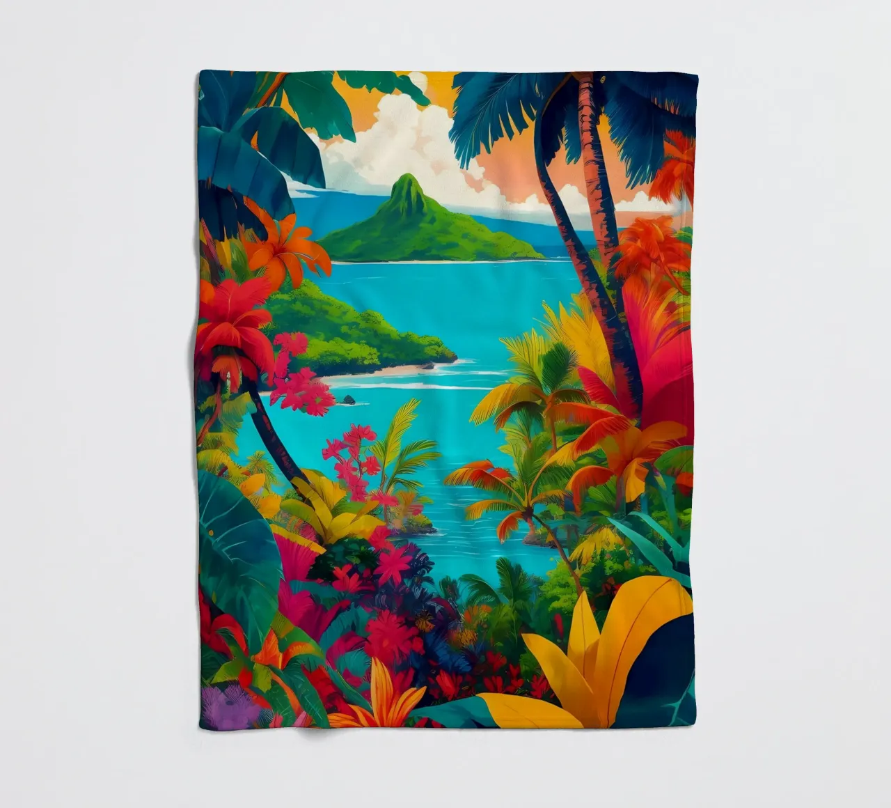 Paradiso tropicale coperta in pile da Charnwood Prints