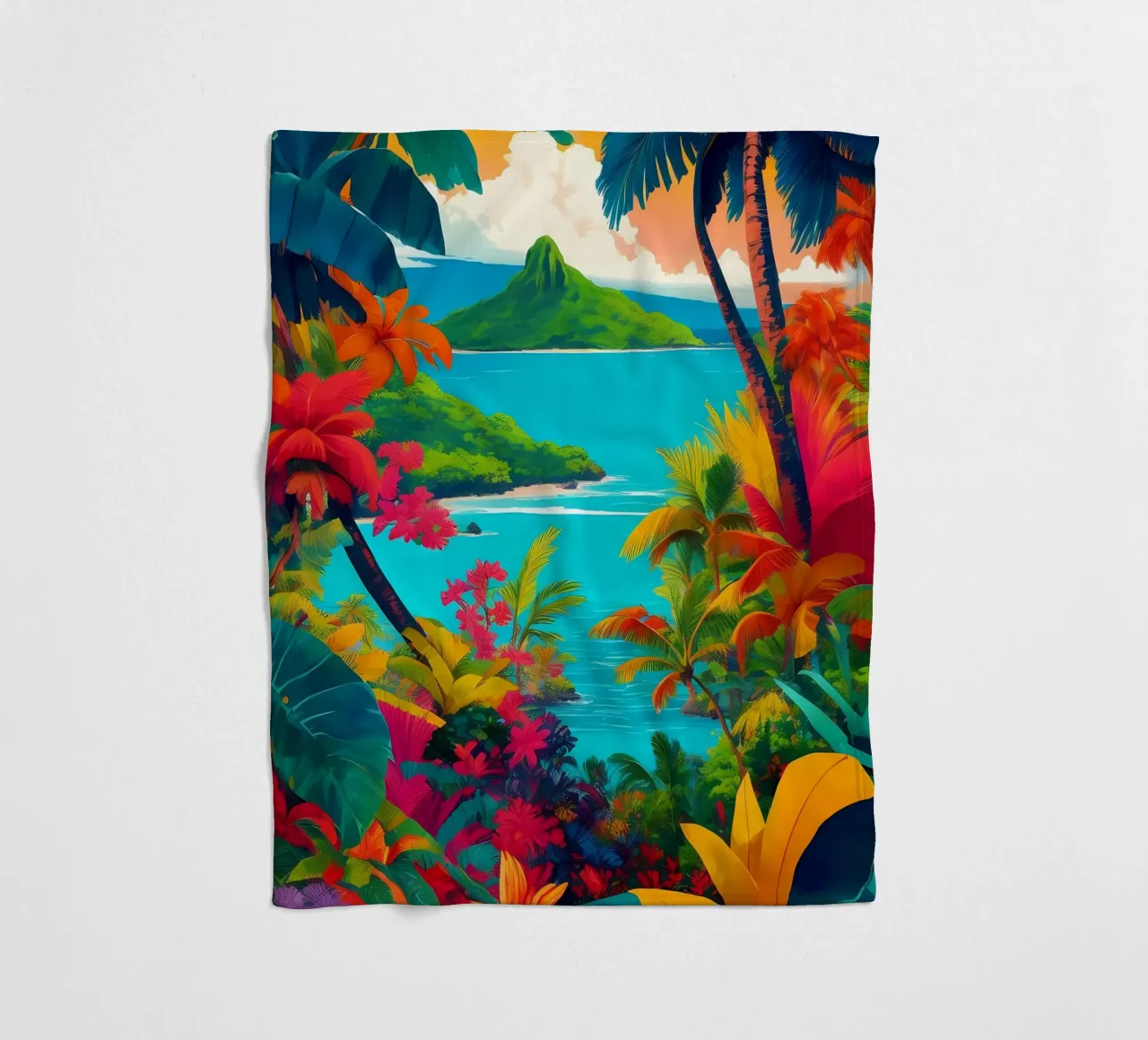 Paradiso tropicale coperta in pile da Charnwood Prints