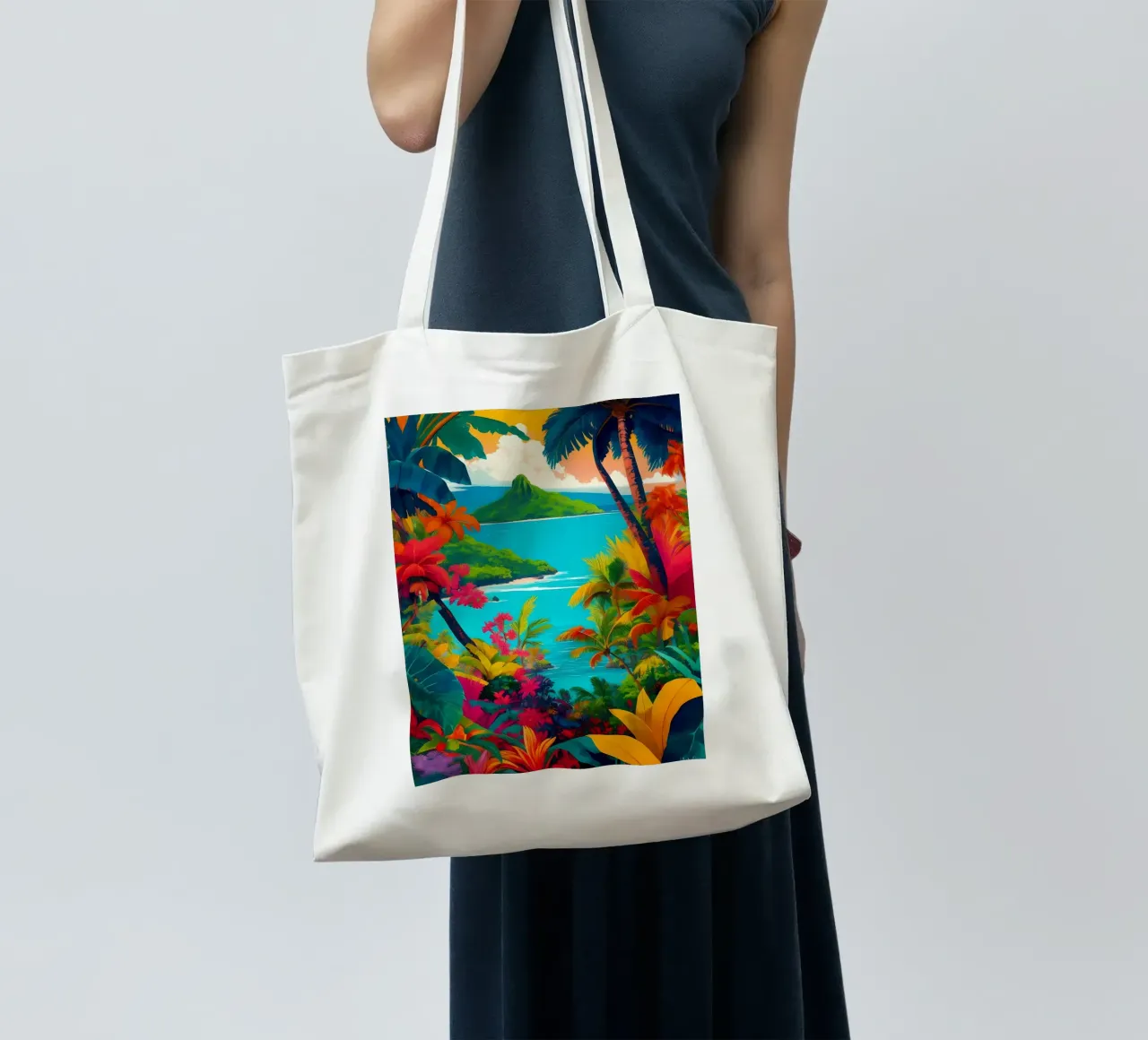 Paradiso tropicale borsa in juta da Charnwood Prints