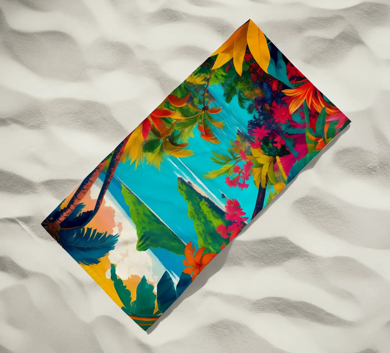 Paradiso tropicale telo mare da Charnwood Prints