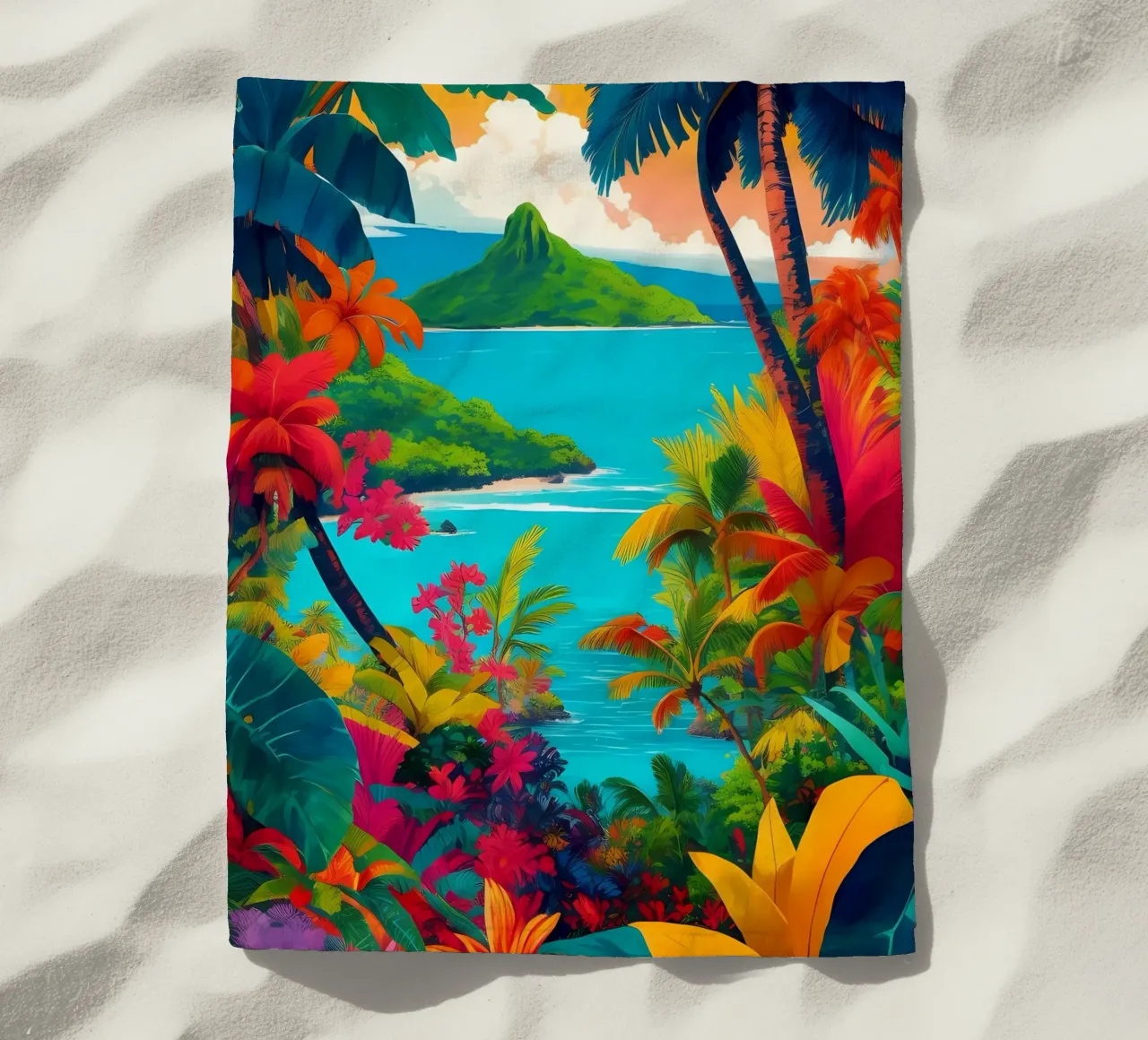 Paradiso tropicale telo mare da Charnwood Prints