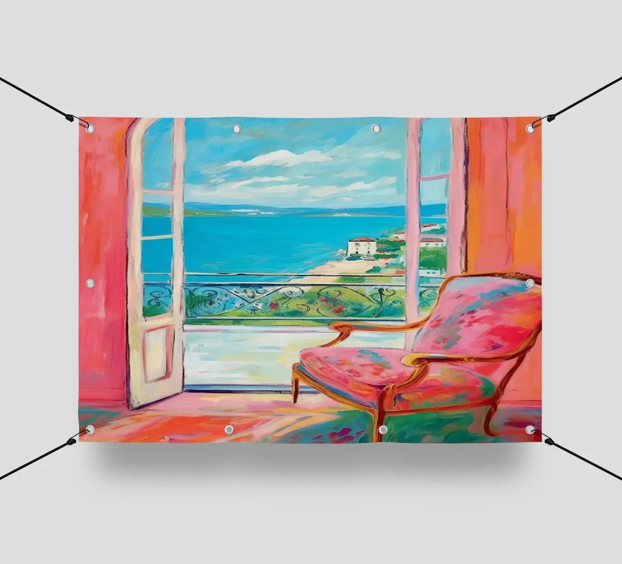 Un toque del sur: la ventana de los sueños lonas publicitarias de Nikis Art Studio
