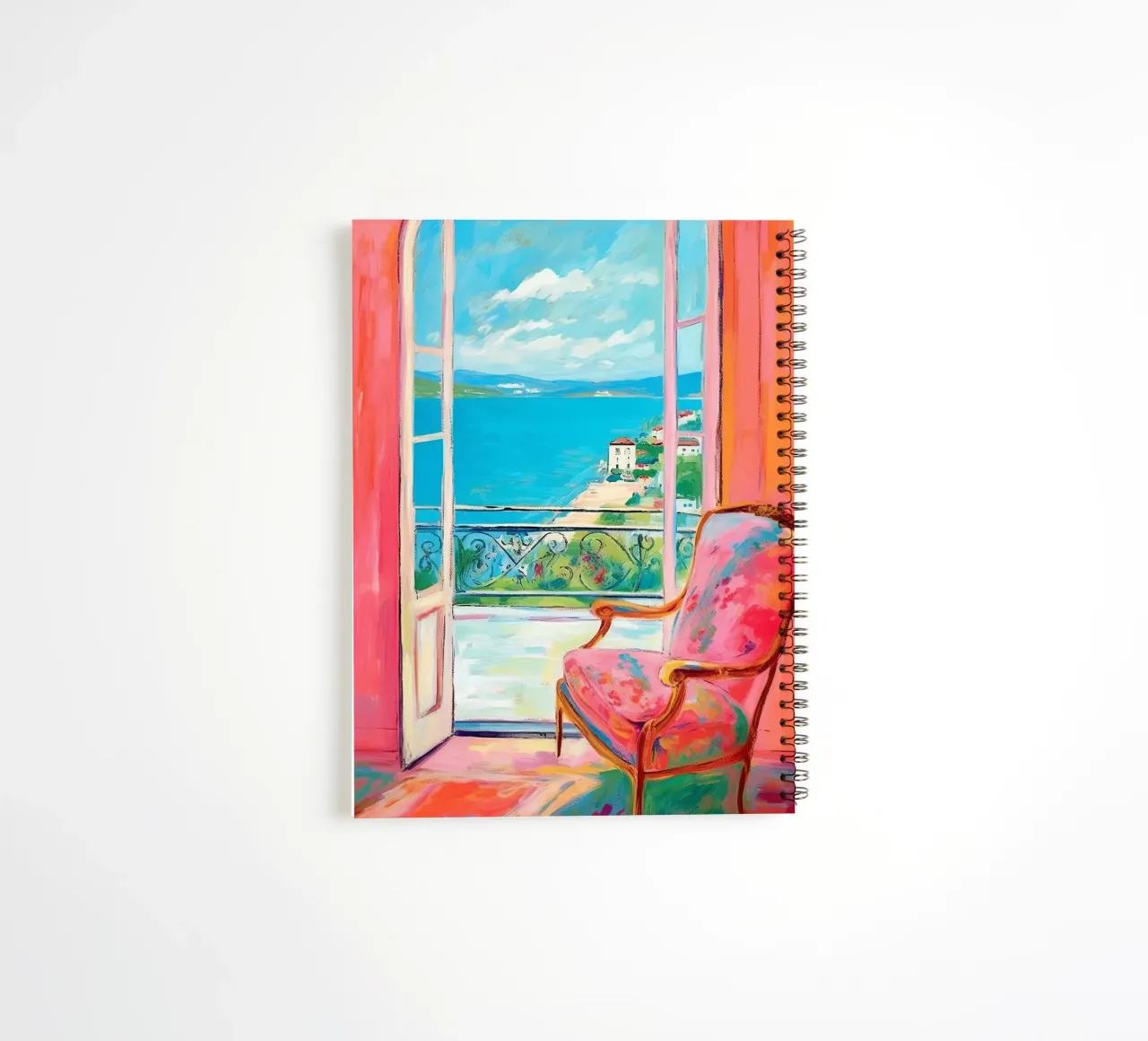 A touch of the south: the window of dreams spiral notebook by Nikis Art Studio