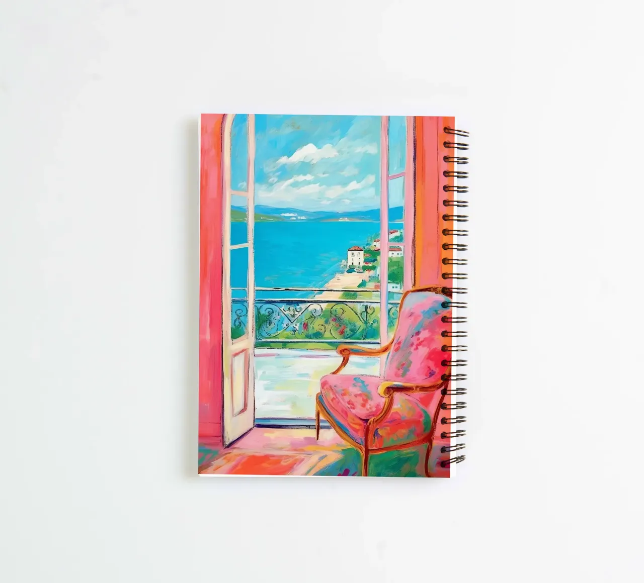 A touch of the south: the window of dreams spiral notebook by Nikis Art Studio