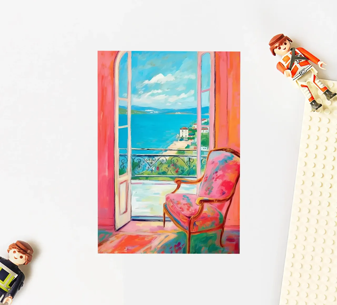 Un air du sud : la fenêtre des rêves autocollant de Nikis Art Studio