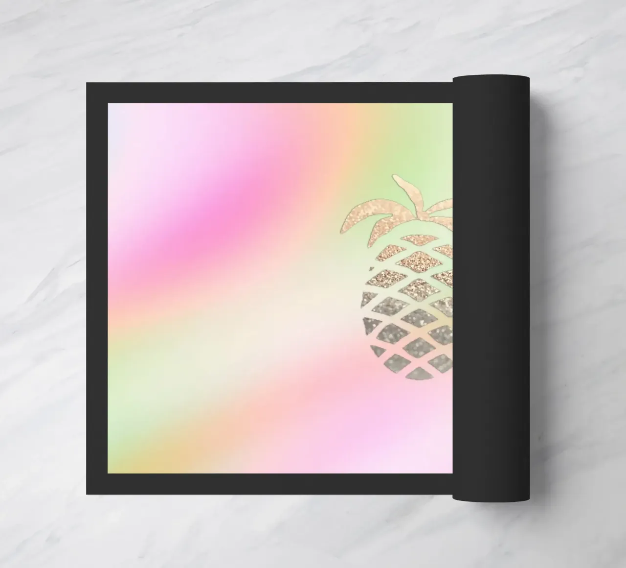 Gold Pineapple doormat by Monika Strigel