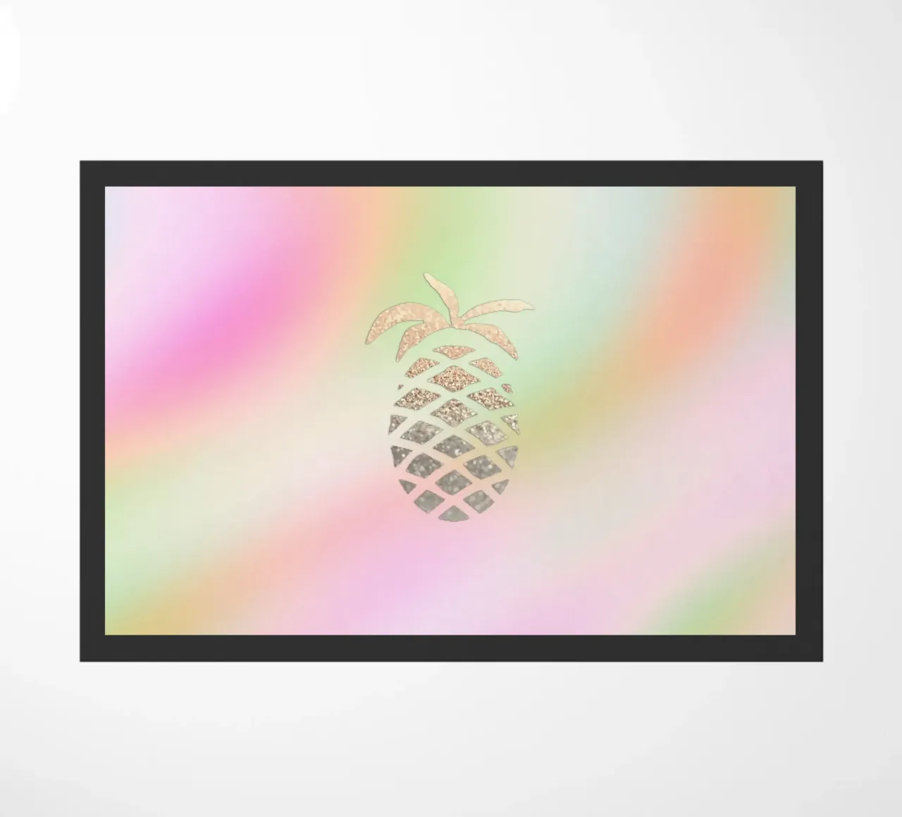 Gold Pineapple doormat by Monika Strigel