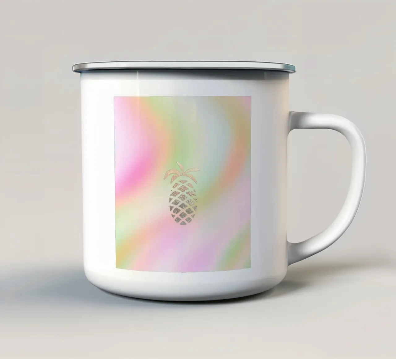 Ananas d'oro tazza in smalto da Monika Strigel