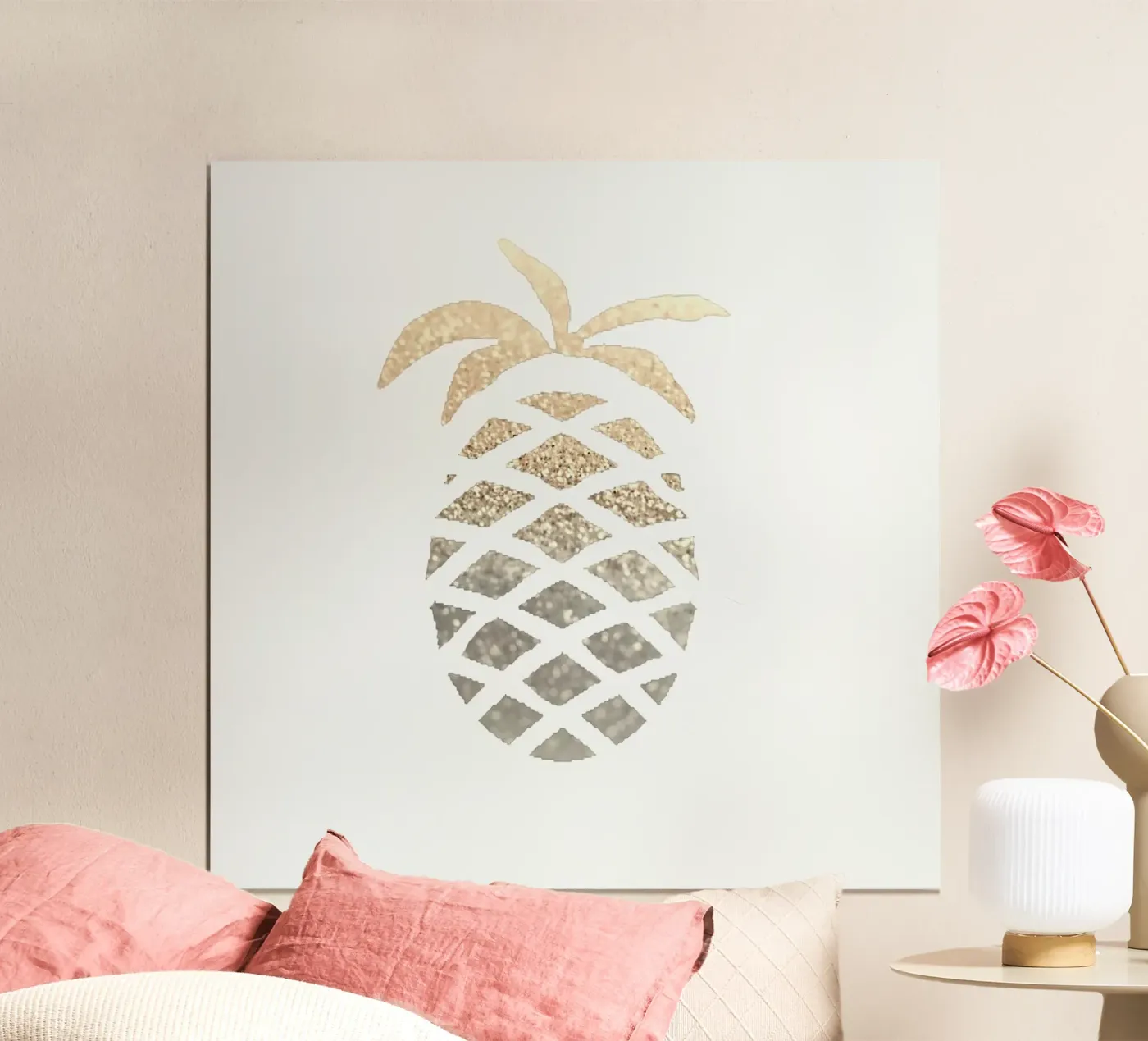 Gold Pineapple poster by Monika Strigel