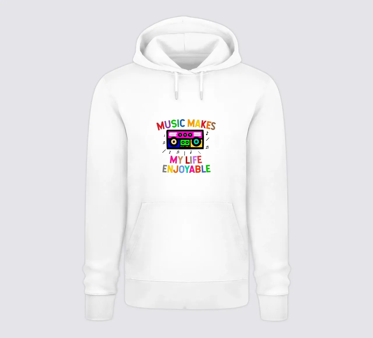 Music makes my life enjoyable felpa con cappuccio da happieeagle