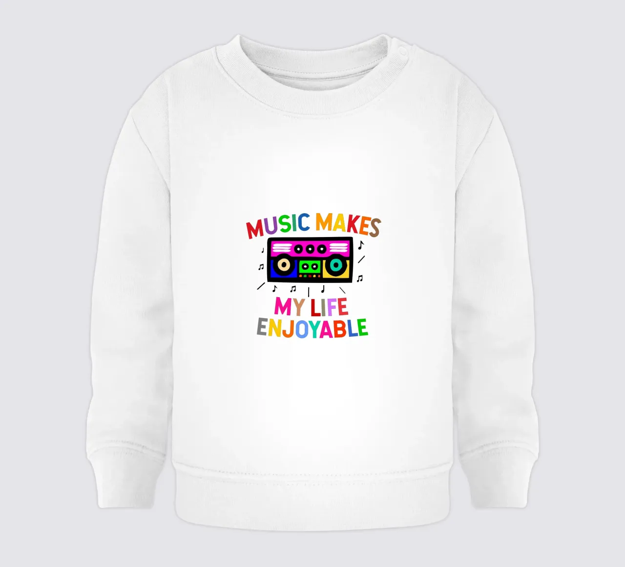 Music makes my life enjoyable felpa neonato da happieeagle