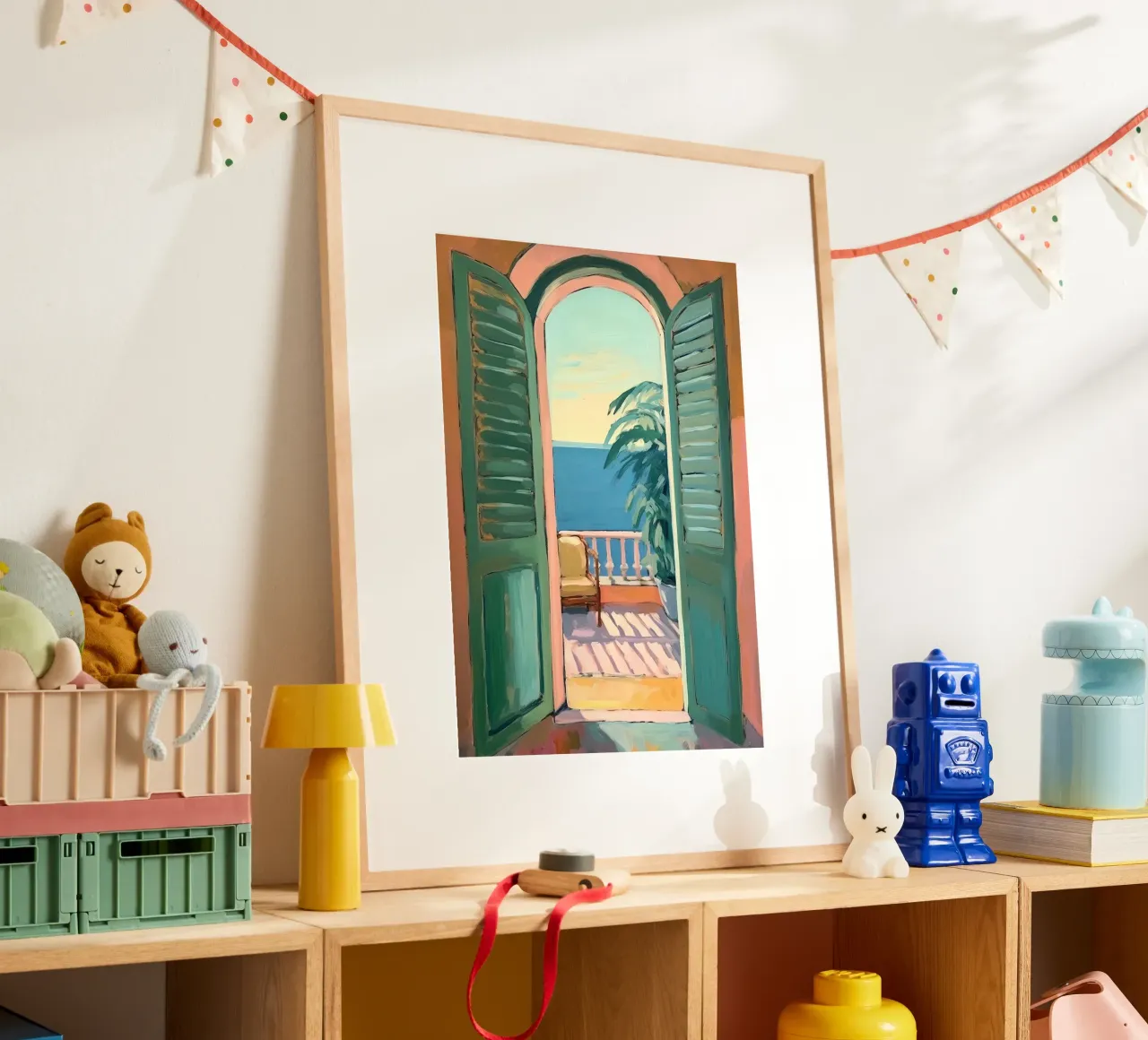 Lichtblicke: Die Welt durch ein offenes Fenster Hahnemühle von Nikis Art Studio