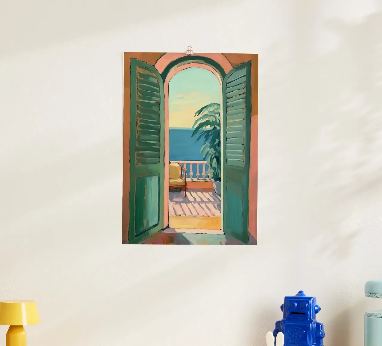 Lichtblicke: Die Welt durch ein offenes Fenster Hahnemühle von Nikis Art Studio