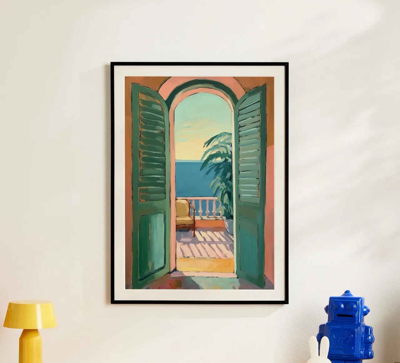 Glimpses of light: The world through an open window hahnemühle by Nikis Art Studio