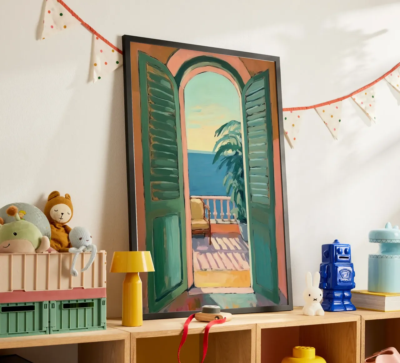 Glimpses of light: The world through an open window hahnemühle by Nikis Art Studio