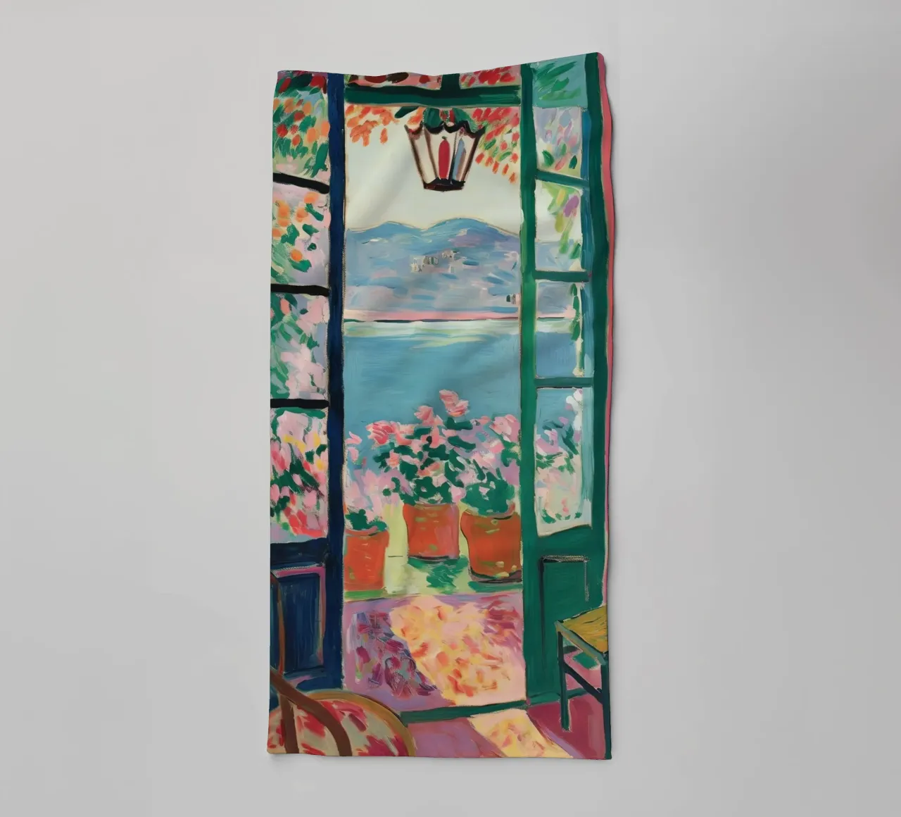 Open Window - inspired by Henri Matisse towel by Nikis Art Studio