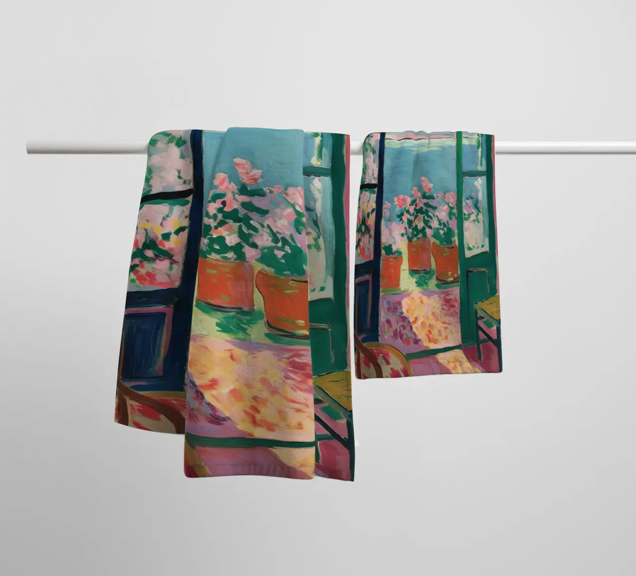 Open Window - inspired by Henri Matisse towel by Nikis Art Studio