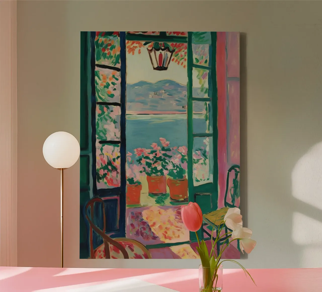 Open Window - inspiriert von Henri Matisse Leinwand von Nikis Art Studio