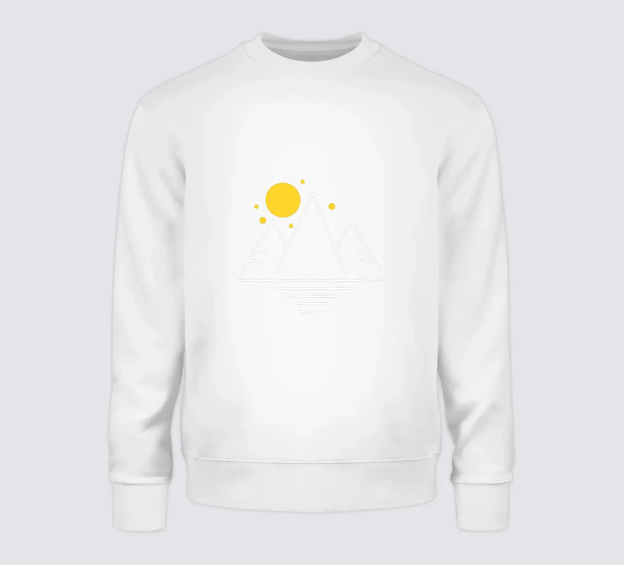 Simple mountains with sun felpa da happieeagle