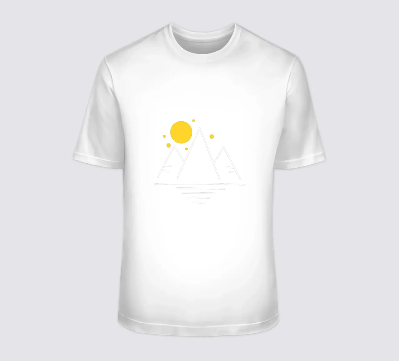 Simple mountains with sun t-shirt da happieeagle