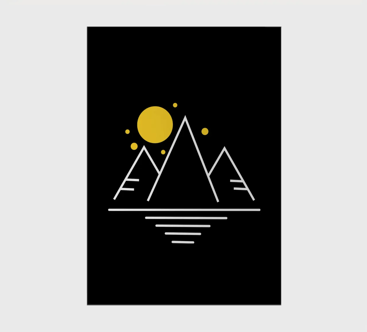 Simple mountains with sun notebook by happieeagle