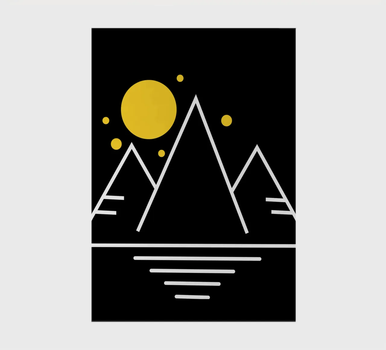 Simple mountains with sun notebook by happieeagle