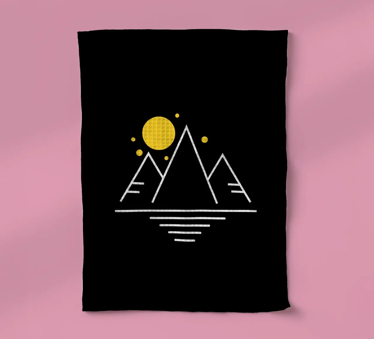 Simple mountains with sun canovaccio da cucina da happieeagle