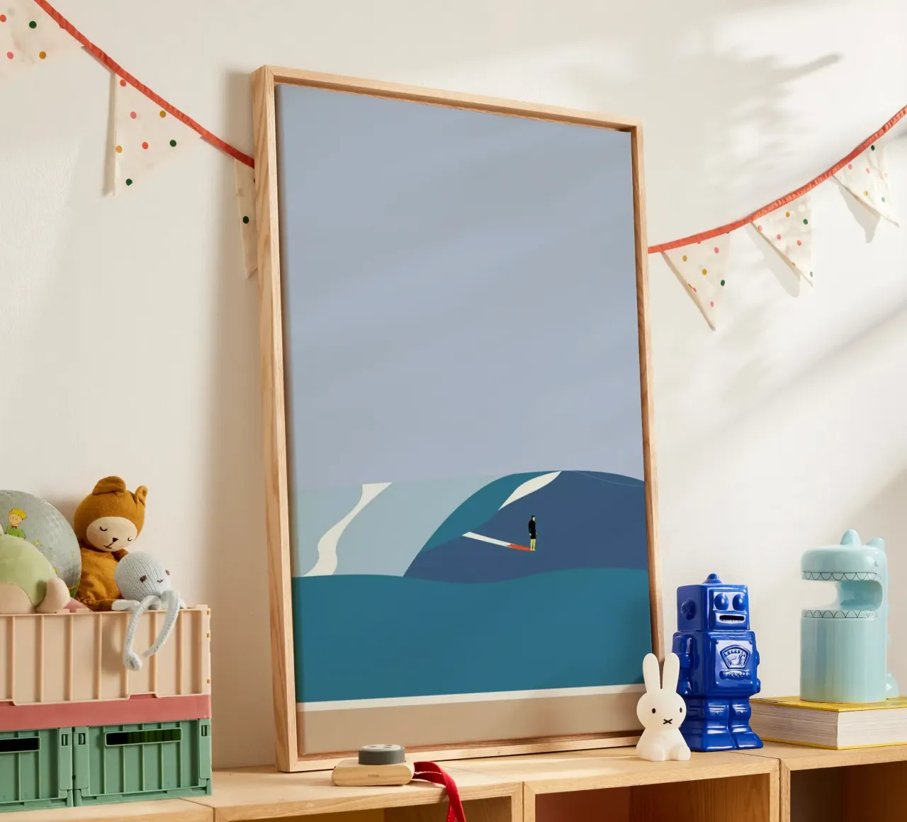 Fornøjelse Surf No. 03 canvas met Baklijst van Swen Swensøn