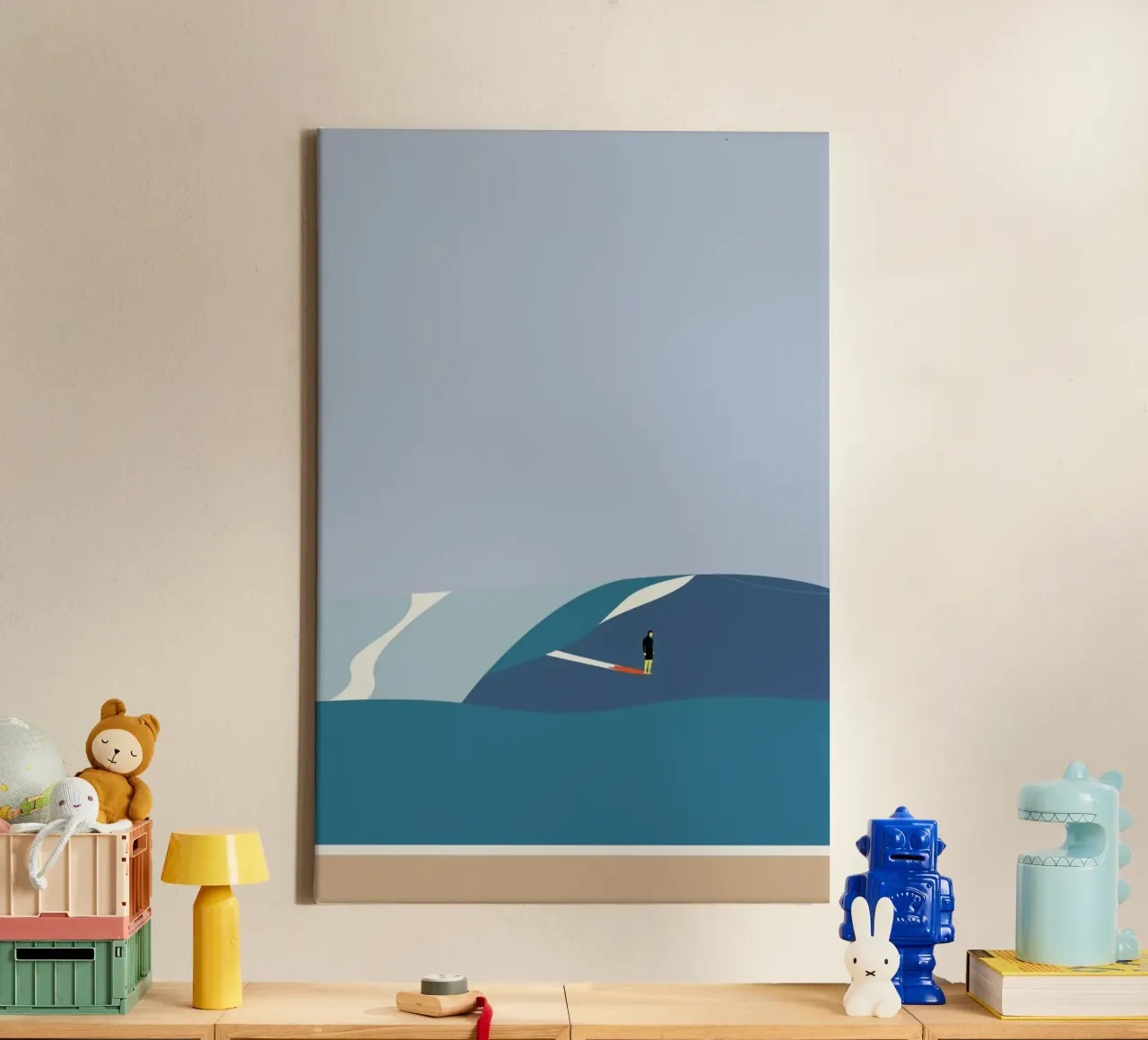 Fornøjelse Surf No. 03 canvas met Baklijst van Swen Swensøn